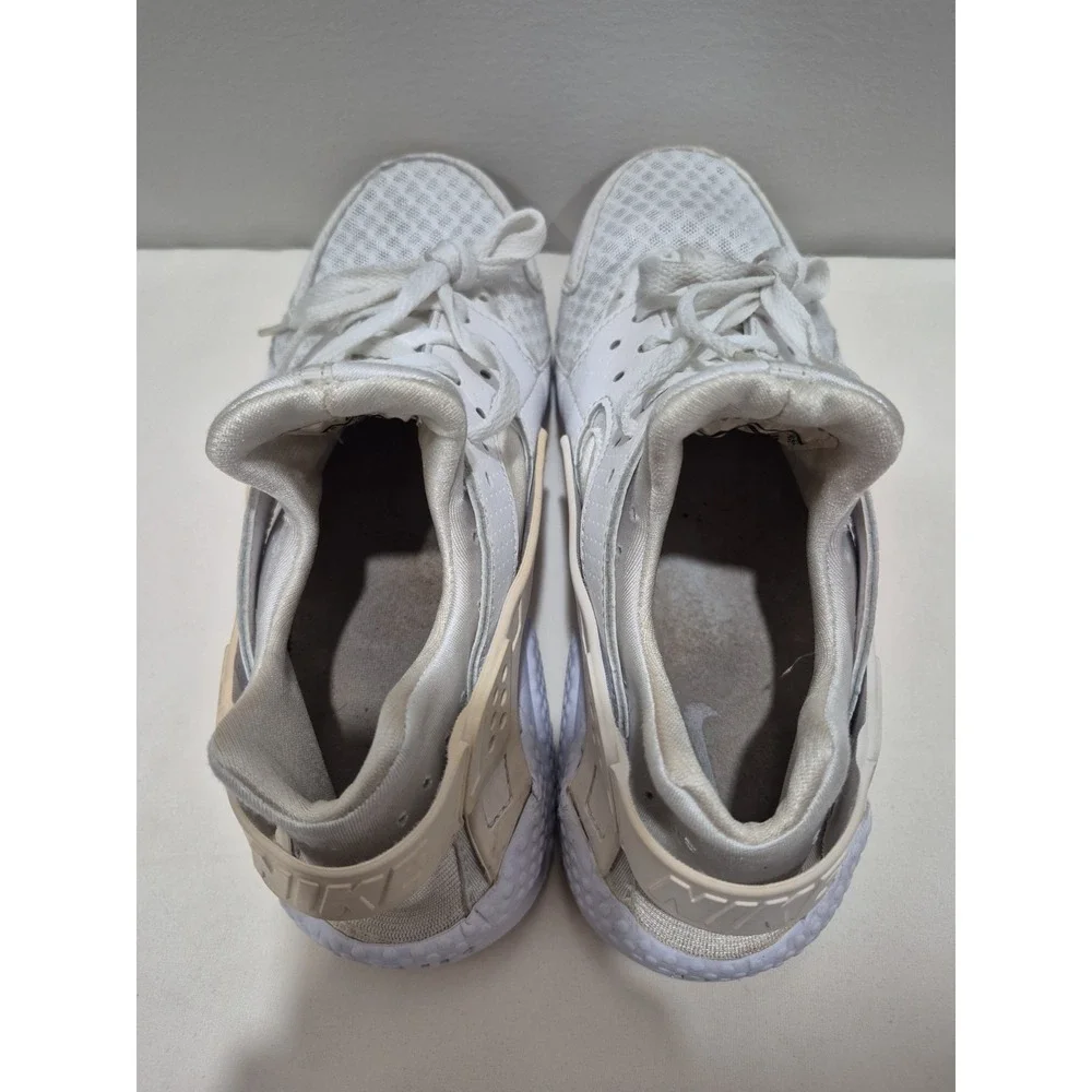 Nike‎ Air Huarache Triple Mens Sz 8 White Sneakers 318429-111